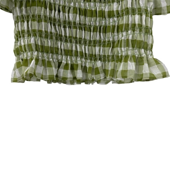 Lisa Says Gah Chiara Gingham Top Sz M - Picture 3 of 7